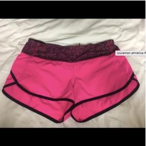 Pink Lululemon Speed Shorts